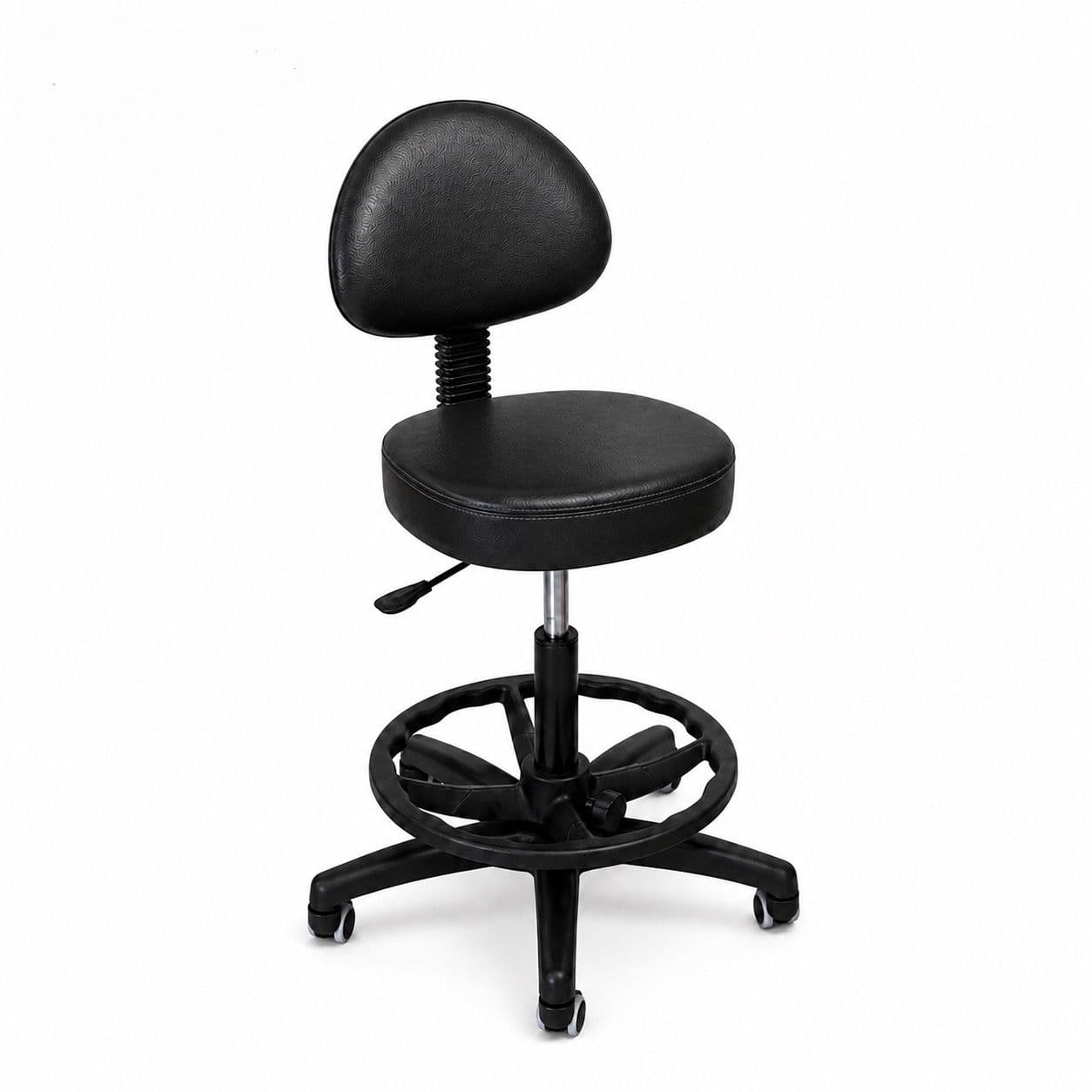Doctor's stool with backrest