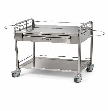 Stainless-steel anesthesia trolley